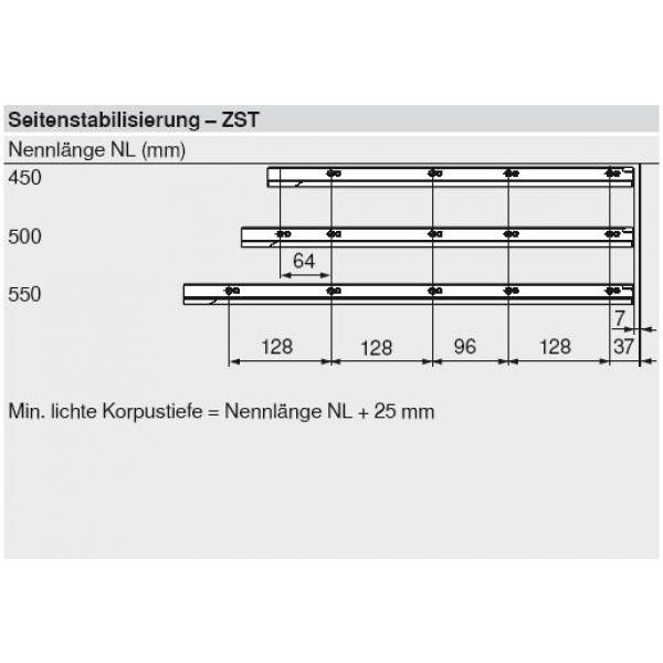 Seitenstabilisierung METABOX plus 500 mm