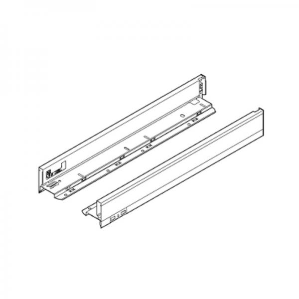 blum LEGRABOX pure Zarge M=90,3mm, NL=500 mm, Inox