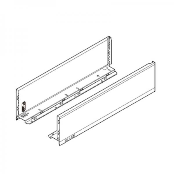 blum LEGRABOX pure Zarge K=128,3mm, NL=600 mm, polarsilber matt