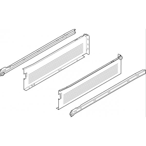 blum METABOX Stahlzarge K = 118 mm, Teilauszug, 25 kg, NL=450 mm, Schraubversion