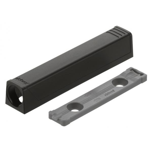 TIP ON für Türen:Adapterplatte gerade, zum Anschrauben, Langversion (20/32mm) schwarz