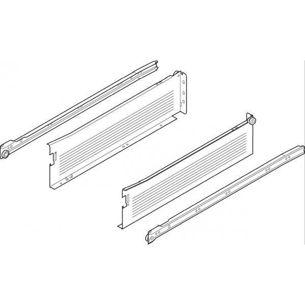 blum METABOX Stahlzarge K = 118 mm, Teilauszug, 25 kg, NL=400 mm, Schraubversion