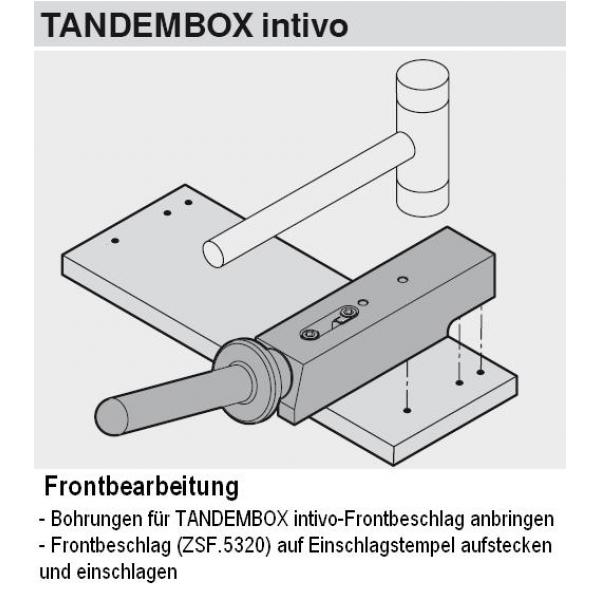 Einschlagstempel, Frontbefestigung TANDEMBOX intivo, TANDEMBOX plus, METABOX