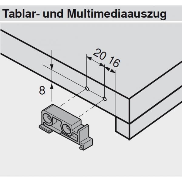 TANDEM/MOVENTO Aufsteckhalter, symmetrisch