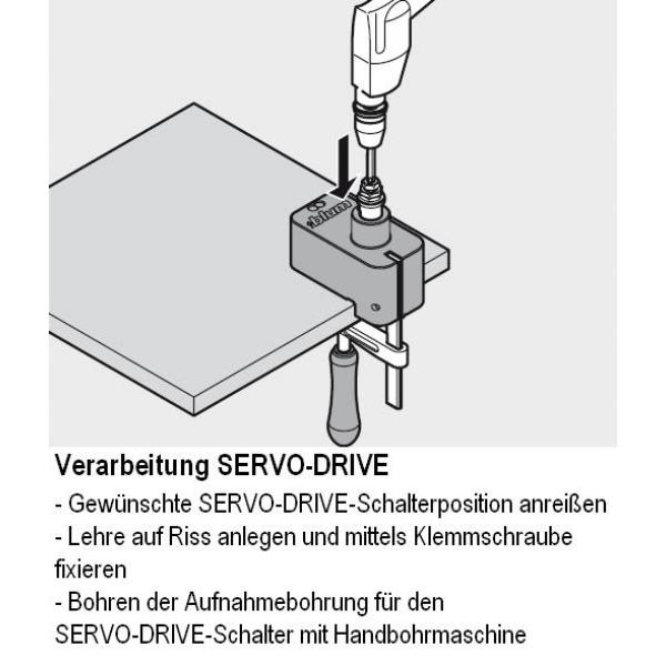 Mietkaution für Bohrlehre für SERVO-DRIVE-Schalter Mietgerät