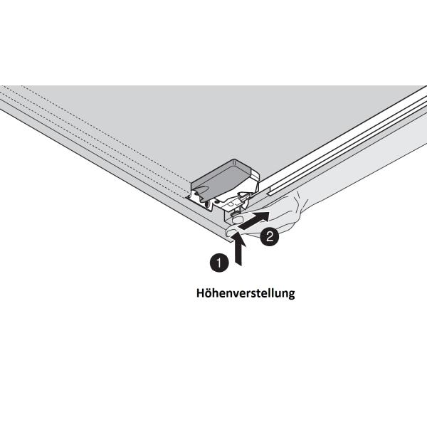 TANDEM plus TIP-ON Vollauszug, Führung, 30 kg, NL=250 mm, ohne Kupplung, links/rechts