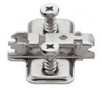 CLIP Montageplatte, 0 mm, Stahl, vormontierte Systemschrauben, HV: Langloch