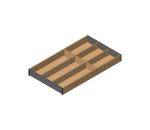 AMBIA-LINE Besteckeinsatz, für LEGRABOX/MERIVOBOX, Holzdesign, 6 Besteckfächer, NL=550 mm, Breite=300 mm